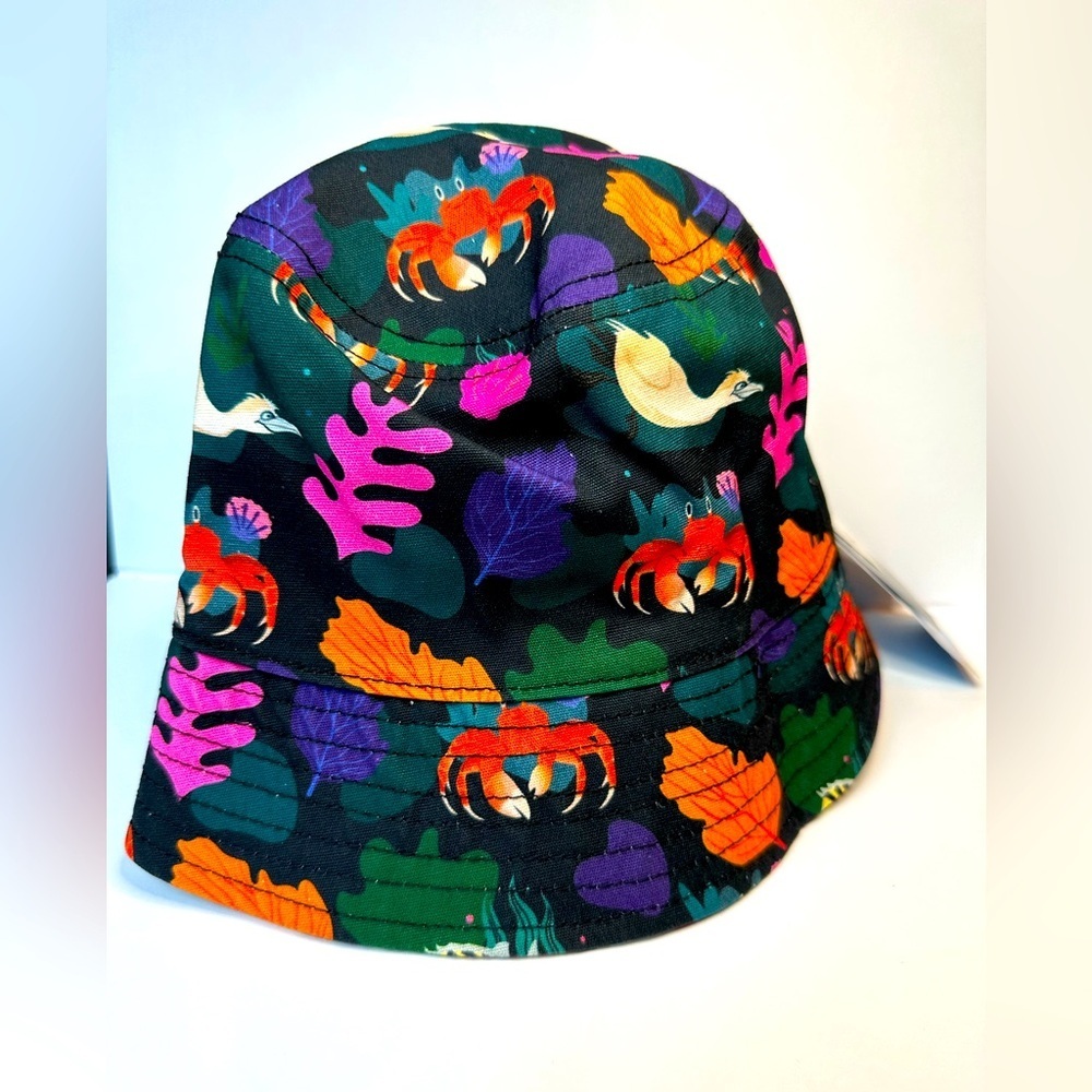 Disney Parks Little Mermaid Reversible Bucket Hat Adult Size NWT